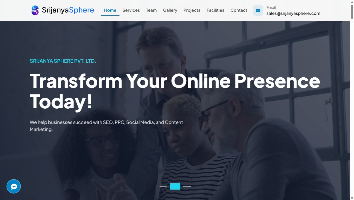 A full-service template with a banner, a detailed about us page, and testimonials. It includes all other key sections. preview