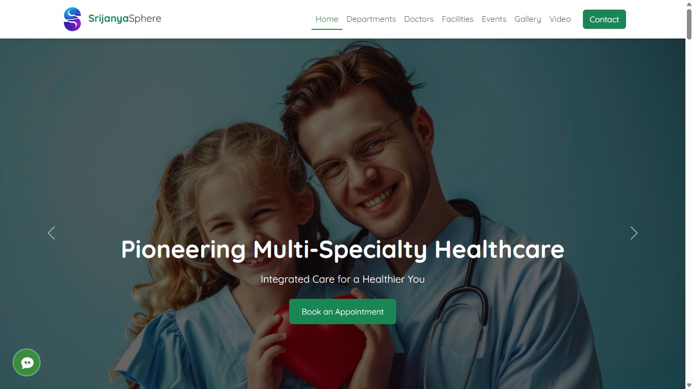 An informative banner displaying key health messages and hospital announcements, ensuring visitors are always up-to-date with relevant information. preview
