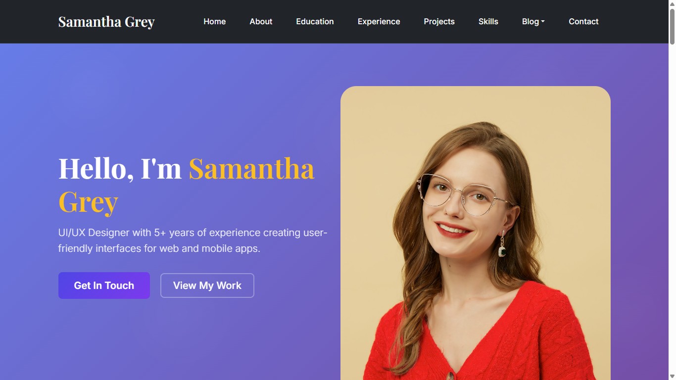 A dynamic blog section for sharing insights, industry trends, and personal perspectives, positioning you as a thought leader in your field and engaging readers. preview
